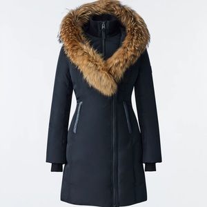Mackage Kay Down coat with Fur Collar and leather trim. Like new. Worn once.